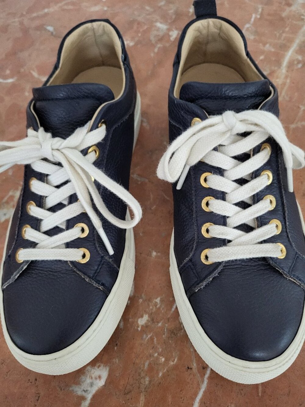 M. Gemi Leather Sneakers "The Palestra" In EUC